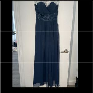 Bill Levkoff Long Blue Dress